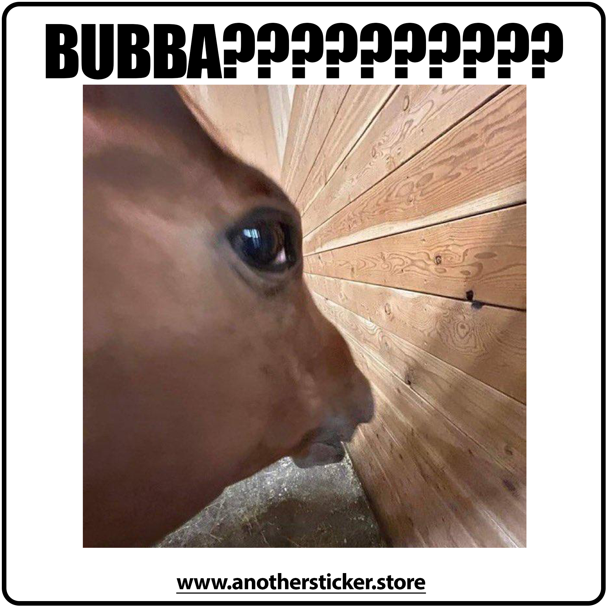 Bubba??? Horse Sticker